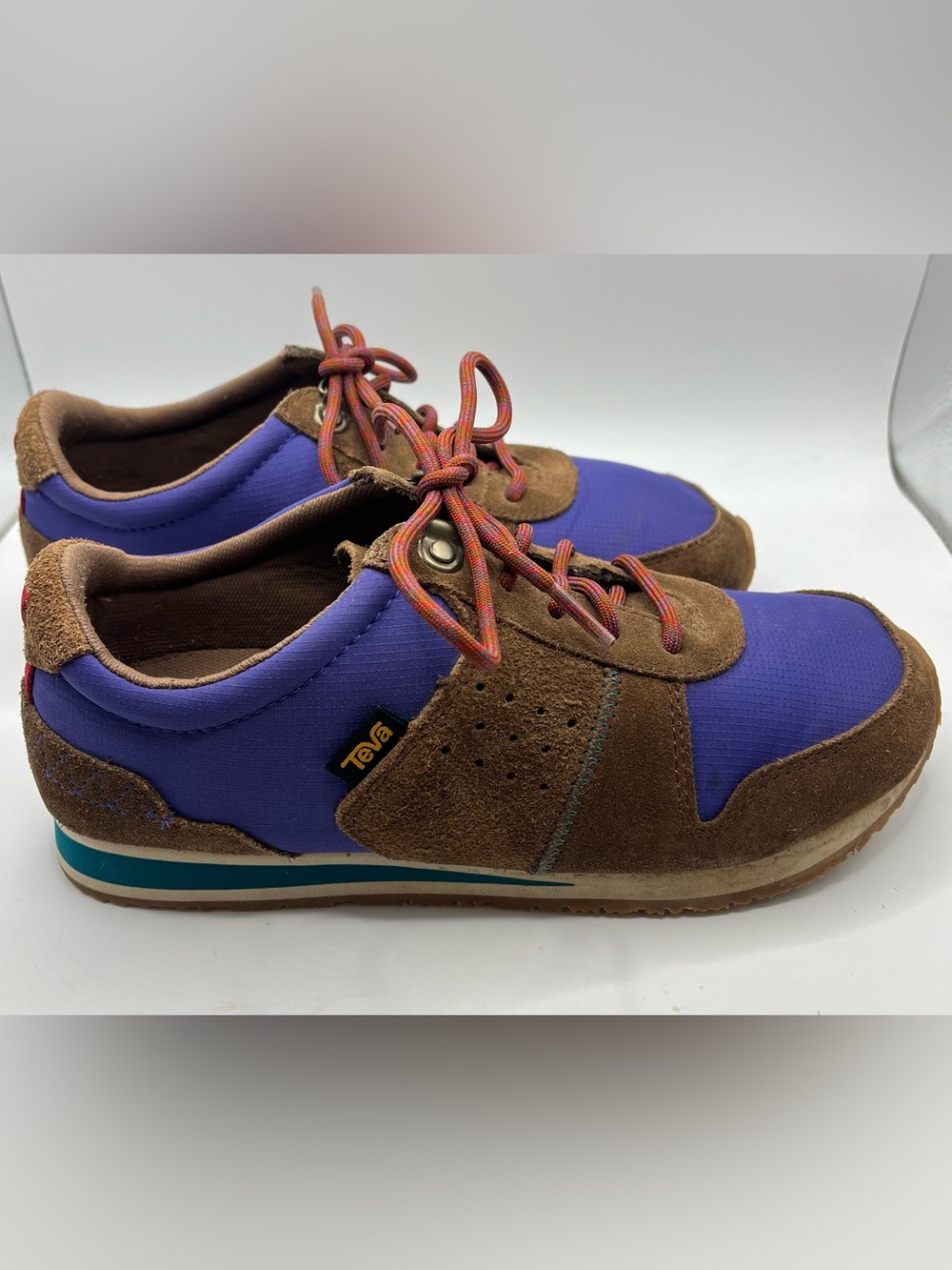 Teva Highside '84 Retro Sneakers Women 8.5 Purple Brown Suede Hiking 1103243 EUC